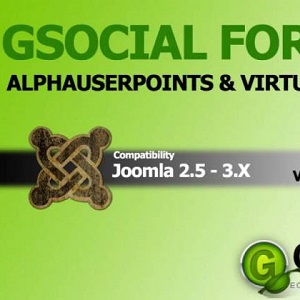 Gsocial for Alphauserpoints and Virtuemart 