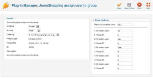 JoomShopping Plugins: Assign user to group 