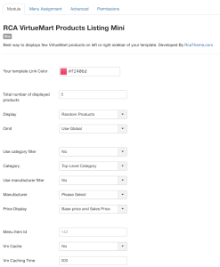 RCA Products Listing Mini for VirtueMart 