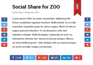 Social Share for ZOO 